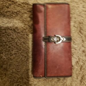 Red (deep red) Coach Trifold Wallet
